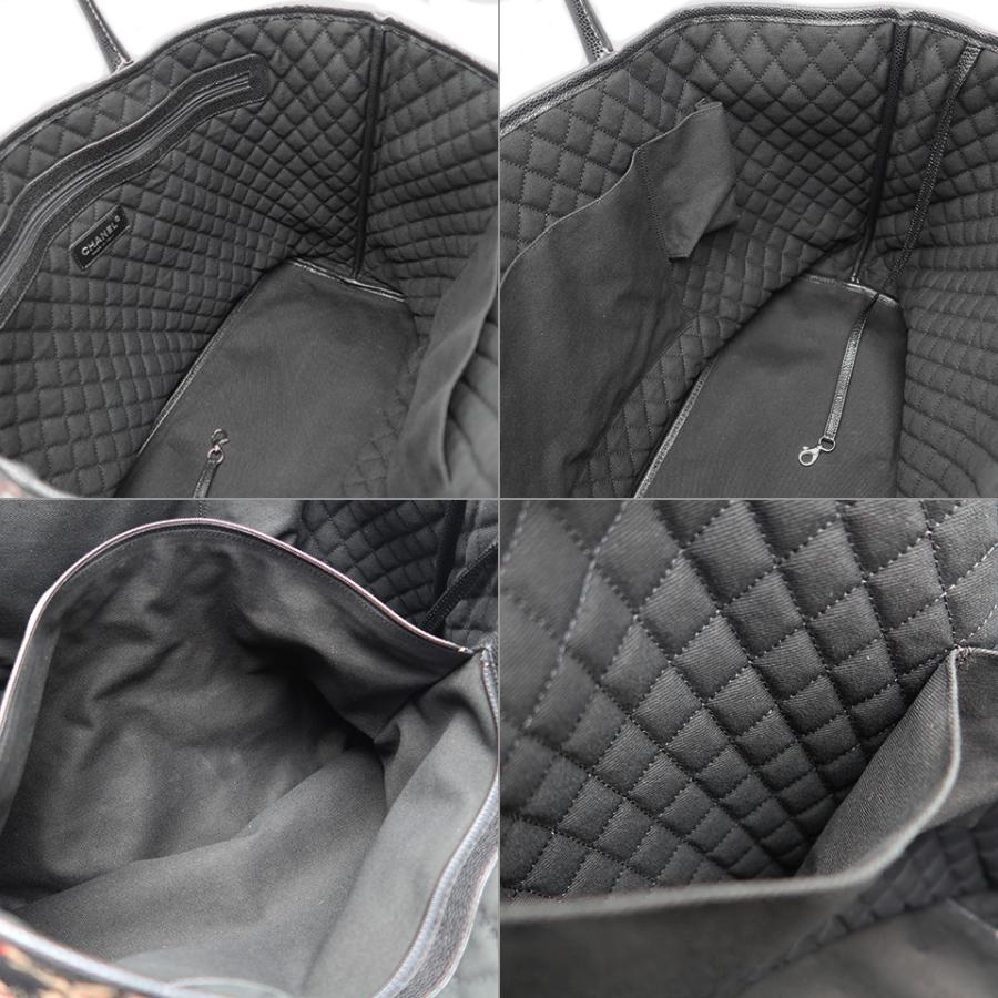 シャネル CCココマーク ココストラベルトートバッグ A36181 PVC×レザー ブラック×レッド×シルバー金具 【丸万質舗】の画像