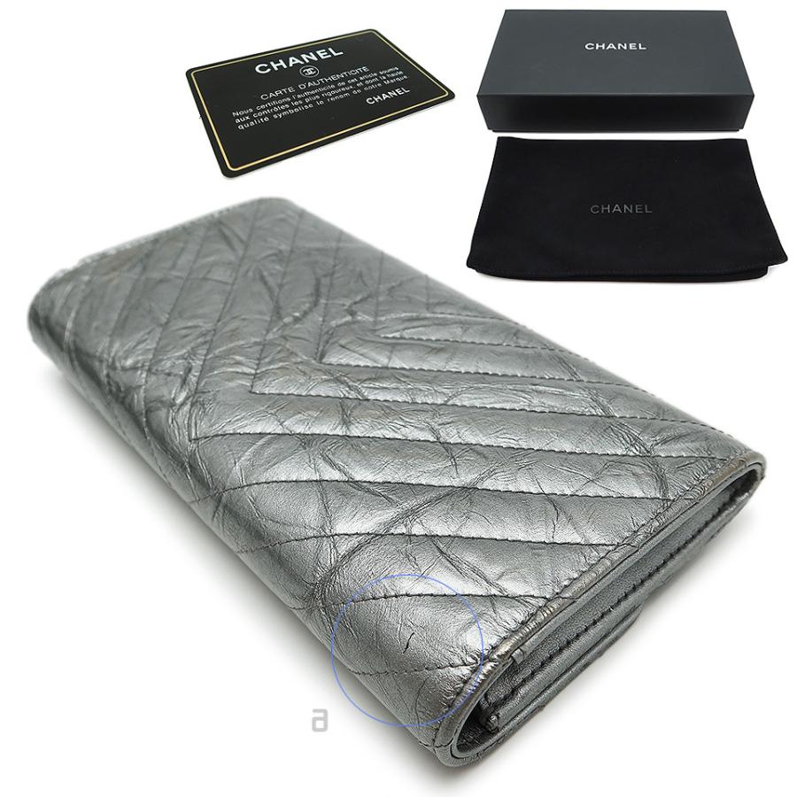 CHANEL シャネル Vステッチ シェブロンフラップ長財布 A80758 