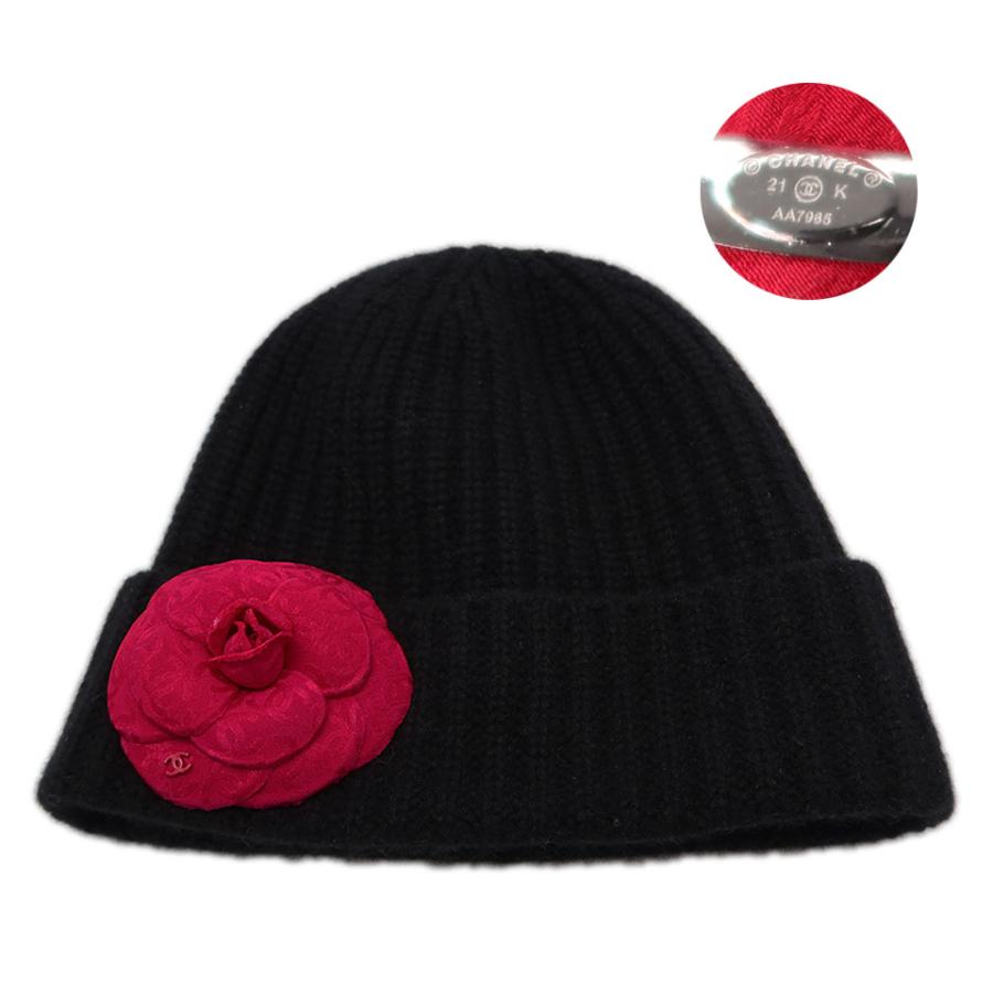 CHANEL（シャネル） カメリアニットキャップ ビーニー AA7985 カシミヤ