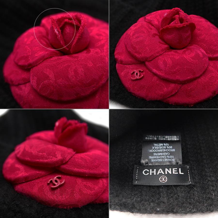 CHANEL（シャネル） カメリアニットキャップ ビーニー AA7985 カシミヤ