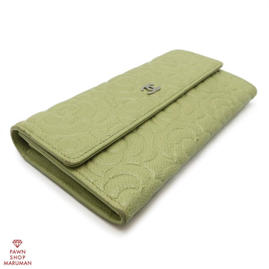 CHANEL シャネル カメリアCC フラップ長財布 A82283 グレインドカーフ  