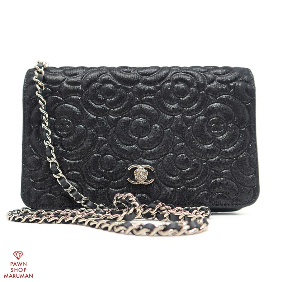 CHANEL シャネル カメリアエンボス チェーンウォレット A82336 CHANEL シャネル カメリアエンボス チェーンウォレット A82336