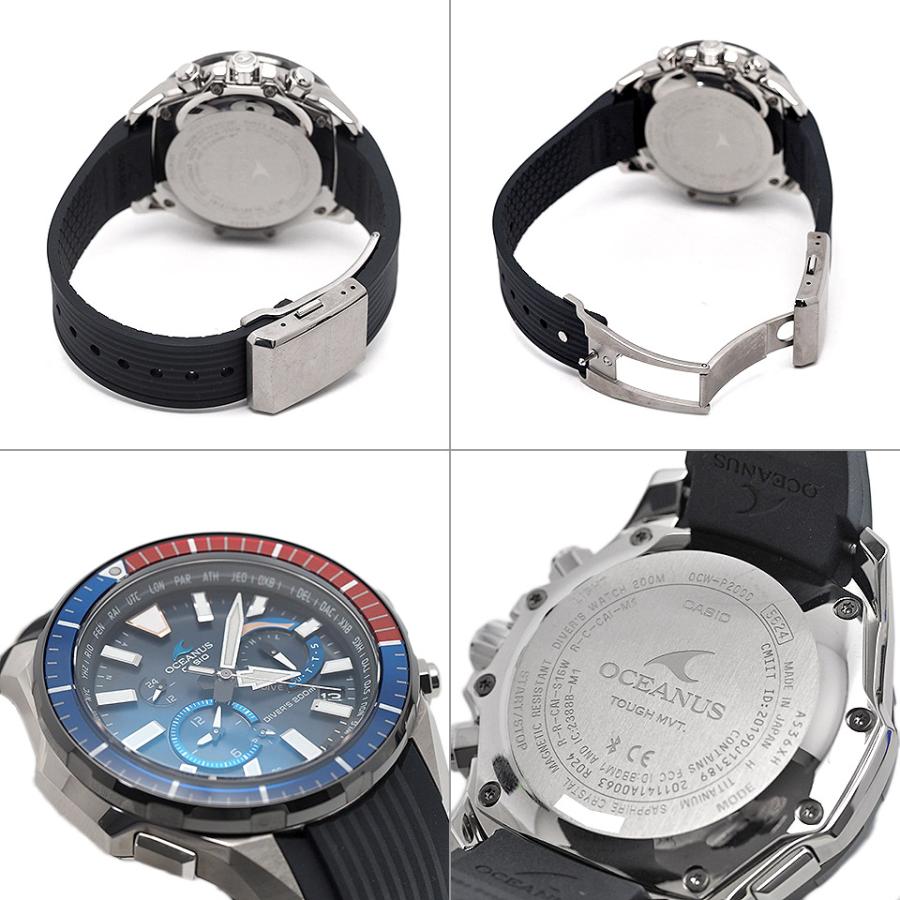 カシオ OCEANUSカシャロ OCW-P2000C-2AJ 極美品 カシオ オシアナスカシャロ OCW-P2000C-2AJF Ti×ラバー ソーラー