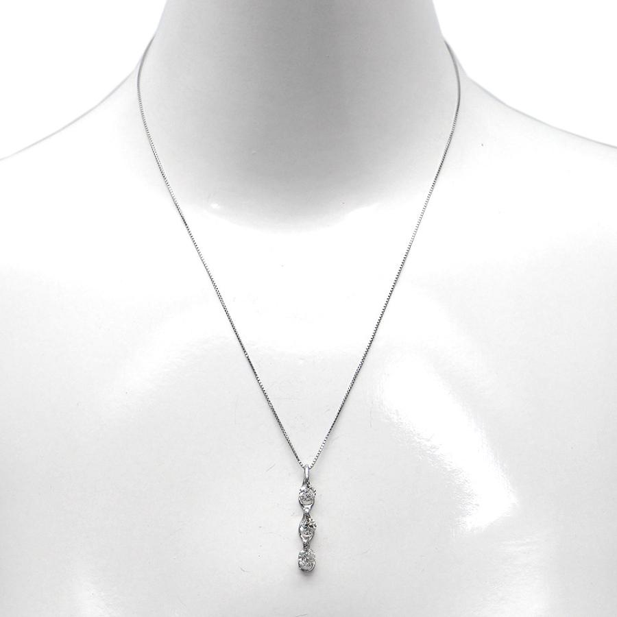 Pt900×Pt850 ダイヤモンドネックレス 1.58ct プラチナ 【丸万質舗】_3