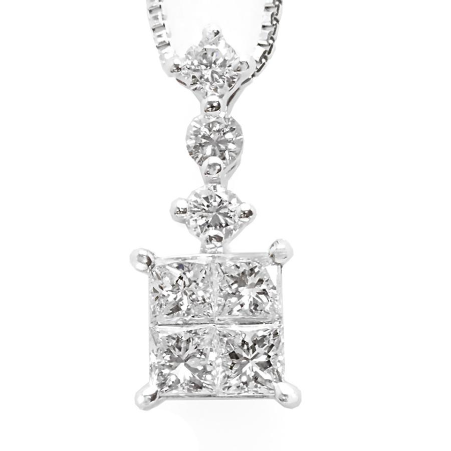 ダイヤモンドネックレス K18WG 0.50ct ホワイトゴールド【丸万質舗