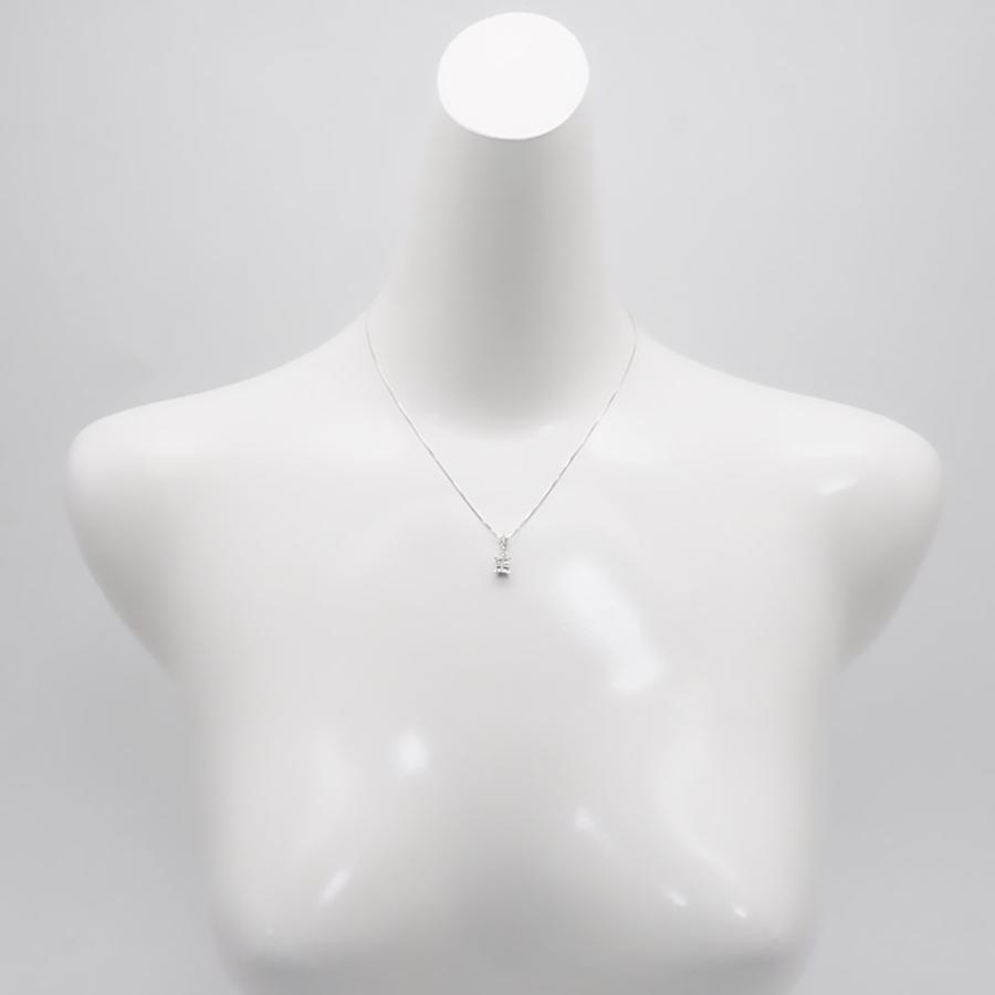 K18WG 0.50ct.ダイアペンダント ダイヤモンドネックレス K18WG 0.50ct ホワイトゴールド【丸万質舗