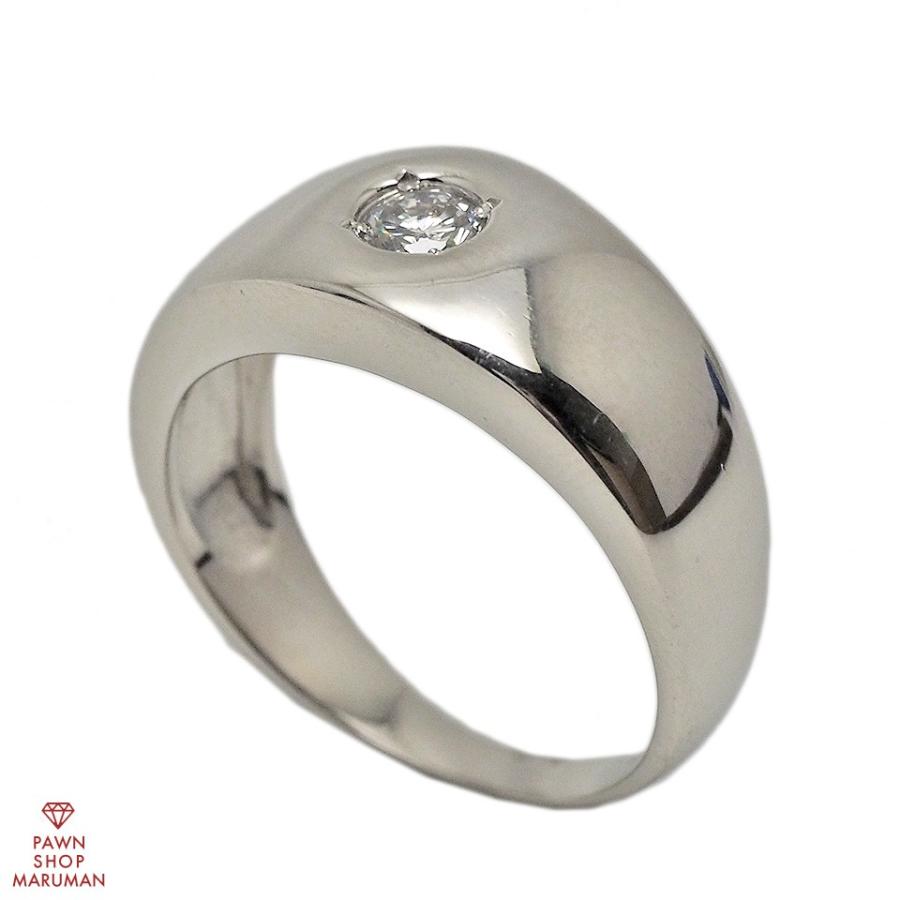 ノーブランド Pt900 ダイヤモンドファッションリング 18 プラチナ メンズアクセサリー ヤフー店 Dmy0131 丸万質