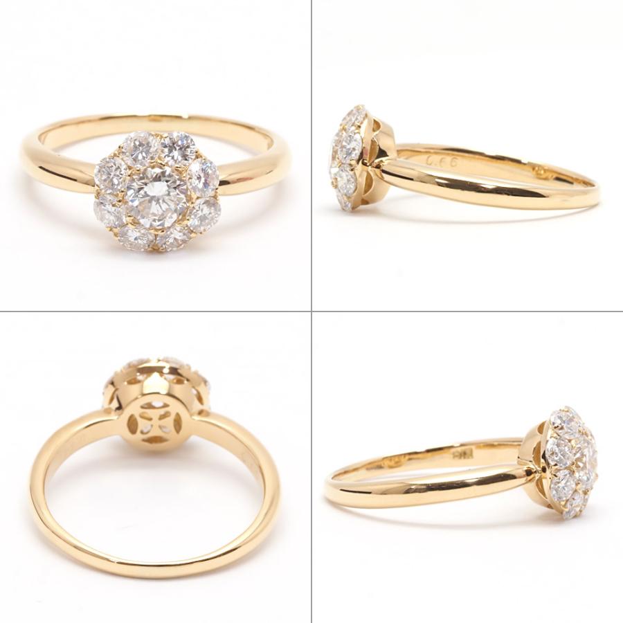 ダイヤモンドリング K18YG 0.441ct 0.66ct #15 イエローゴールド 15号  