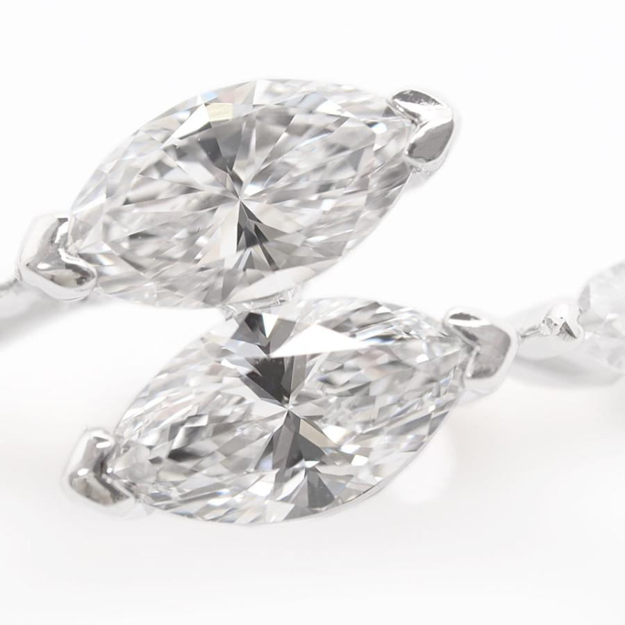 マーキースカット ダイヤモンドリング Pt950 0.30ct 0.03ct 0.17ct #11 
