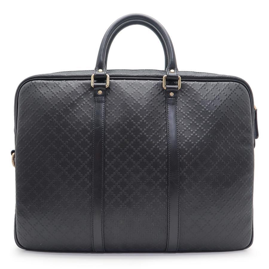 GUCCI（グッチ） ディアマンテ ブリーフケース 208463 レザー ブラック