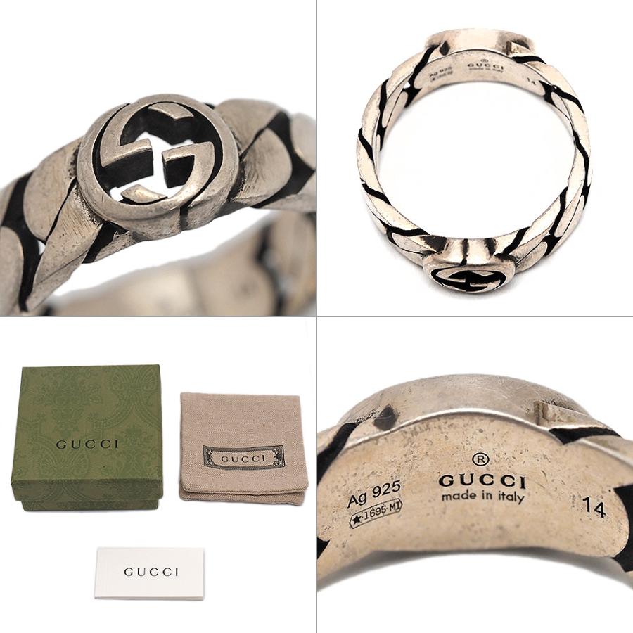 GUCCI グッチ シルバーリング #13 1695MI Ag925 約13号 【丸万質 GUCCI グッチ シルバーリング #13 1695MI Ag925 約13号 【丸万質