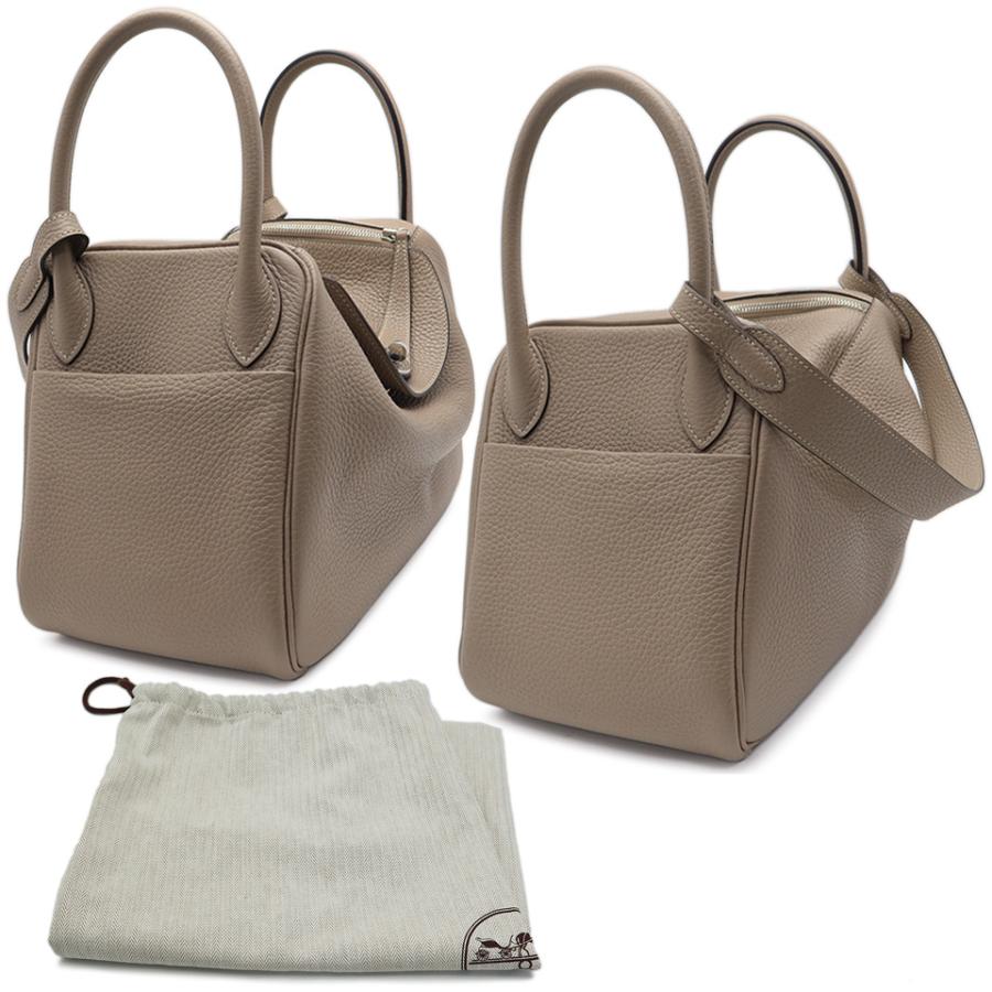 エルメス HERMES リンディ30 ショルダーバッグ バッグ トリヨンクレマンス トリヨンクレマンス トゥルティエールグレー T刻印（2015年製造） レディース ベージュ系 【中古】 中古・古着通販】HERMES (エルメス) Lindy 30 リンディ 30/トリヨン