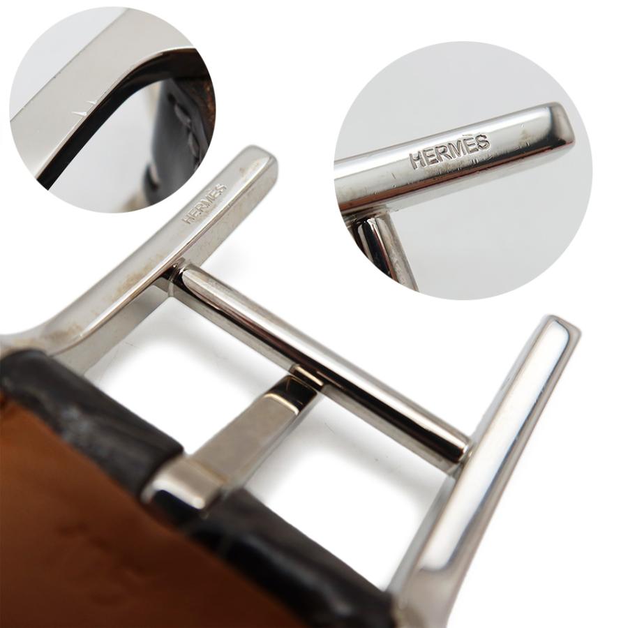 ⭐️美品⭐️ エルメス アピ ベルト 70 ブラック ブラウン シルバー金具 HERMES エルメス アピ ベルト [L]刻印 105cm ポロサス ブラウン系