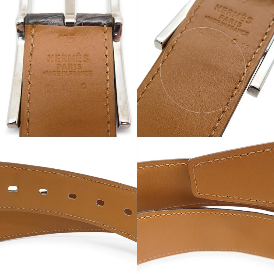 ⭐️美品⭐️ エルメス アピ ベルト 70 ブラック ブラウン シルバー金具 HERMES エルメス ベルト セリエ 70 ボックスカーフ ブラック シルバー