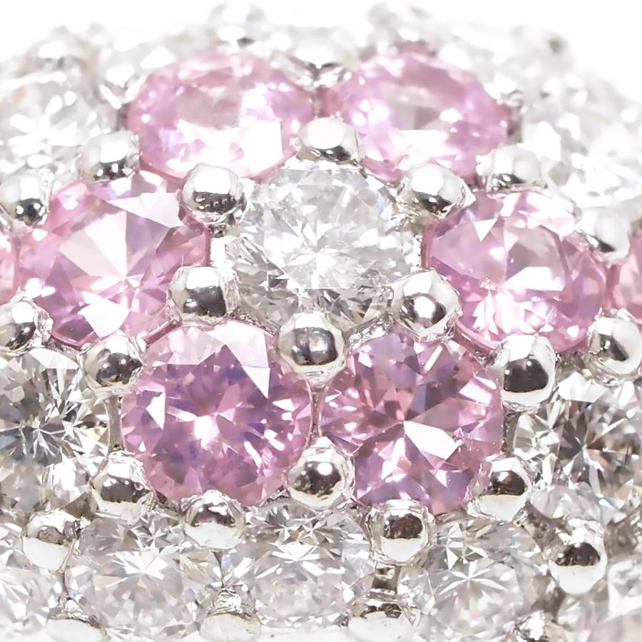 ピンクサファイア ダイヤモンドリング Pt900 1.55ct 1.25ct #14