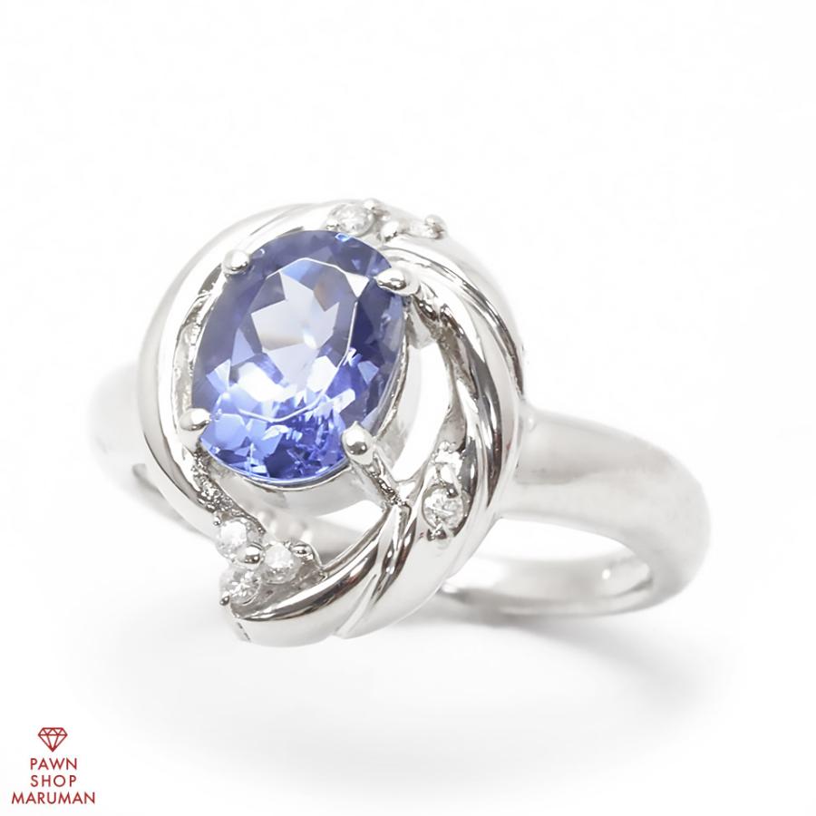 タンザナイト ダイヤモンドリング Pt900 1.69 ct 0.09ct #12 プラチナ 