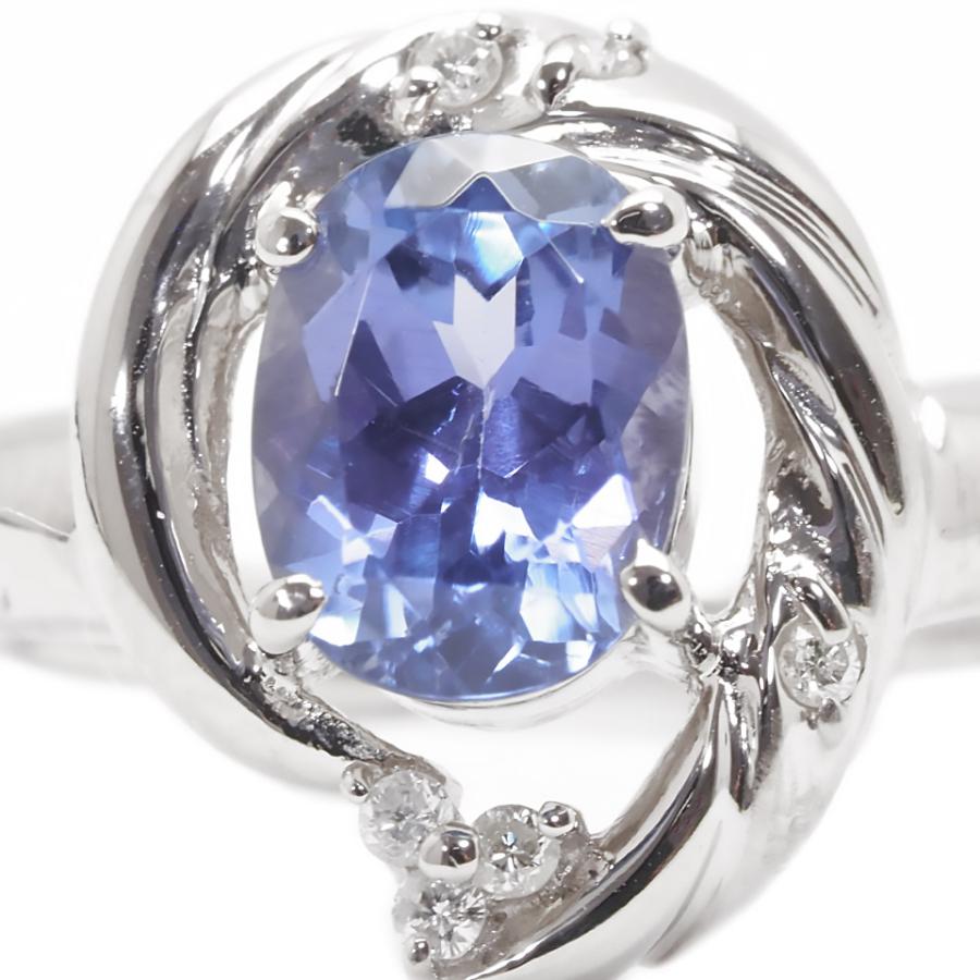タンザナイト ダイヤモンドリング Pt900 1.69 ct 0.09ct #12 プラチナ 