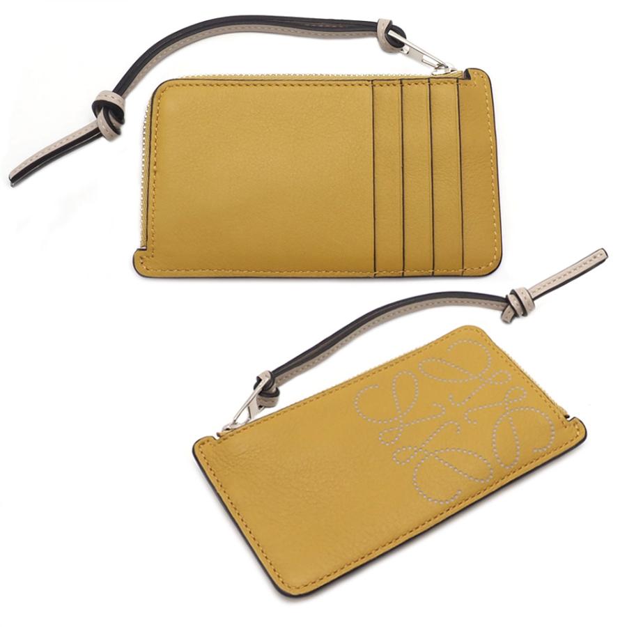 LOEWE（ロエベ） アナグラム フラグメントケース レザー イエロー系