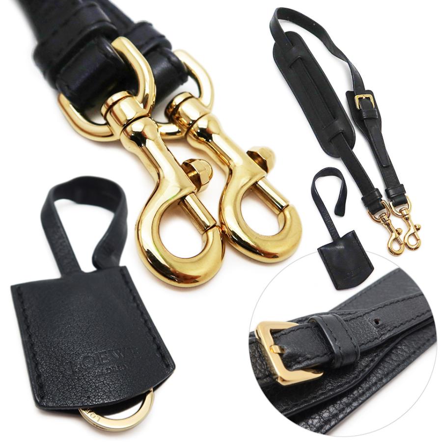 LOEWE（ロエベ） アメ 2WAYミニボストン(カデナ欠品) レザー ブラック