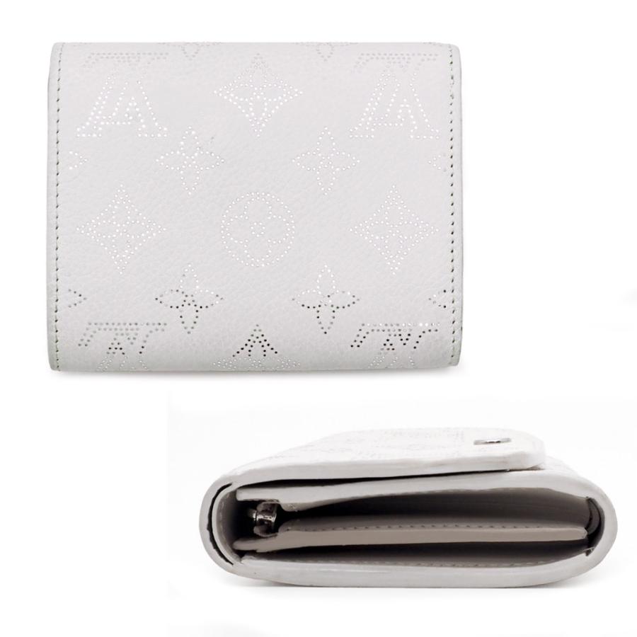 ルイヴィトン ポルトフォイユ イリス マヒナ モノグラム 財布 ホワイト系 LOUIS VUITTON（ルイ・ヴィトン） マヒナ ポルトフォイユ イリス