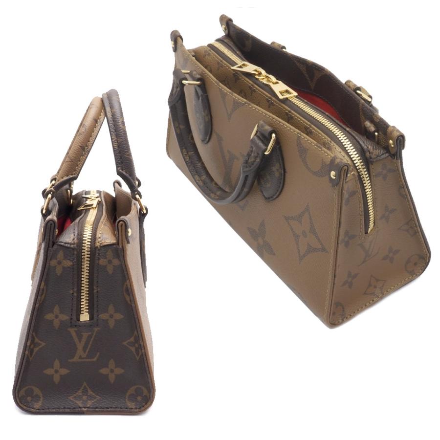 ルイ・ヴィトン LOUIS VUITTON オンザゴーEW M46653 ブラウン モノグラム・ジャイアント・リバース レディース ショルダーバッグ ルイ・ヴィトン LOUIS VUITTON オンザゴーEW M46653 ブラウン