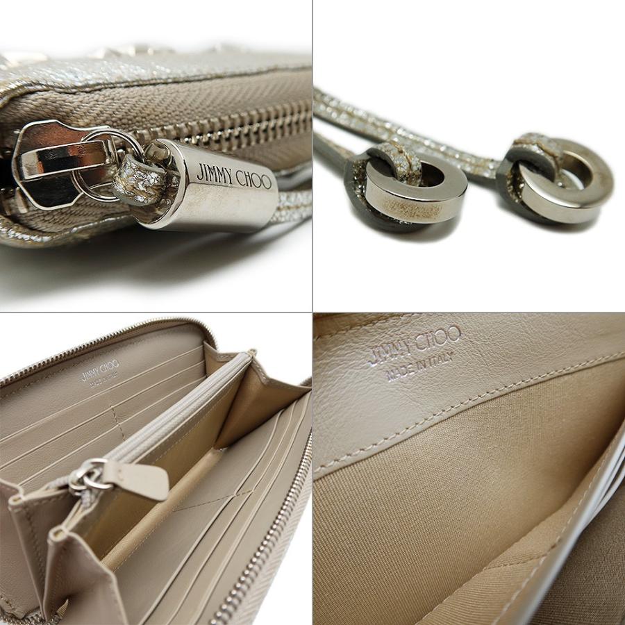 JIMMY CHOO（ジミーチュウ） ラウンドファスナー長財布 FILIP スタッズ 