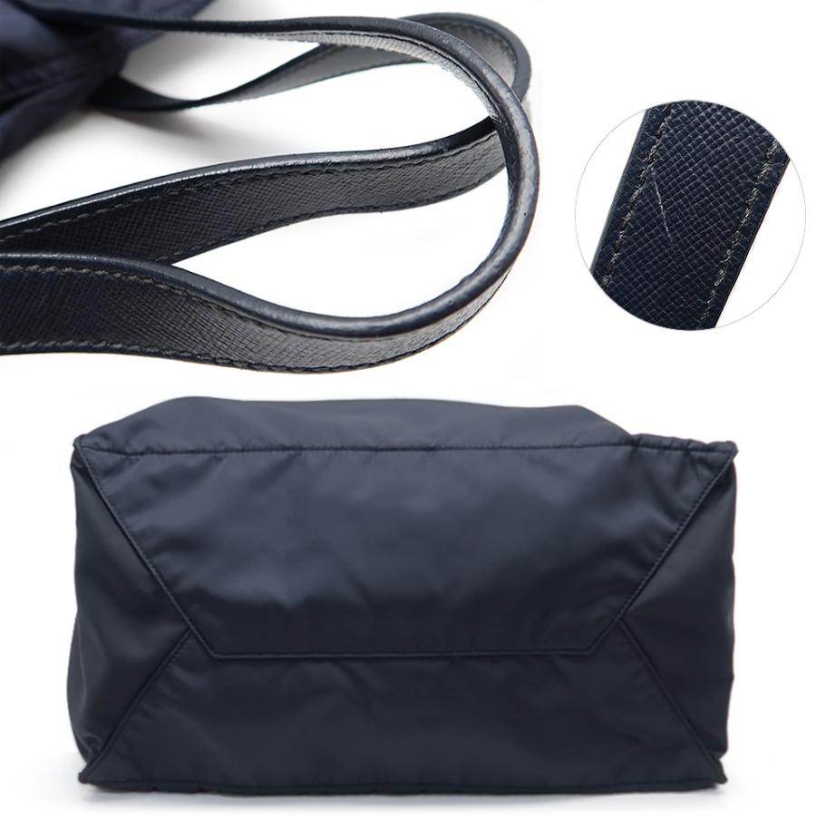PRADA プラダ ショルダートートバッグ 2VG905 ナイロン×レザー BLEU(ブルー)×シルバー金具 【丸万質舗】_3