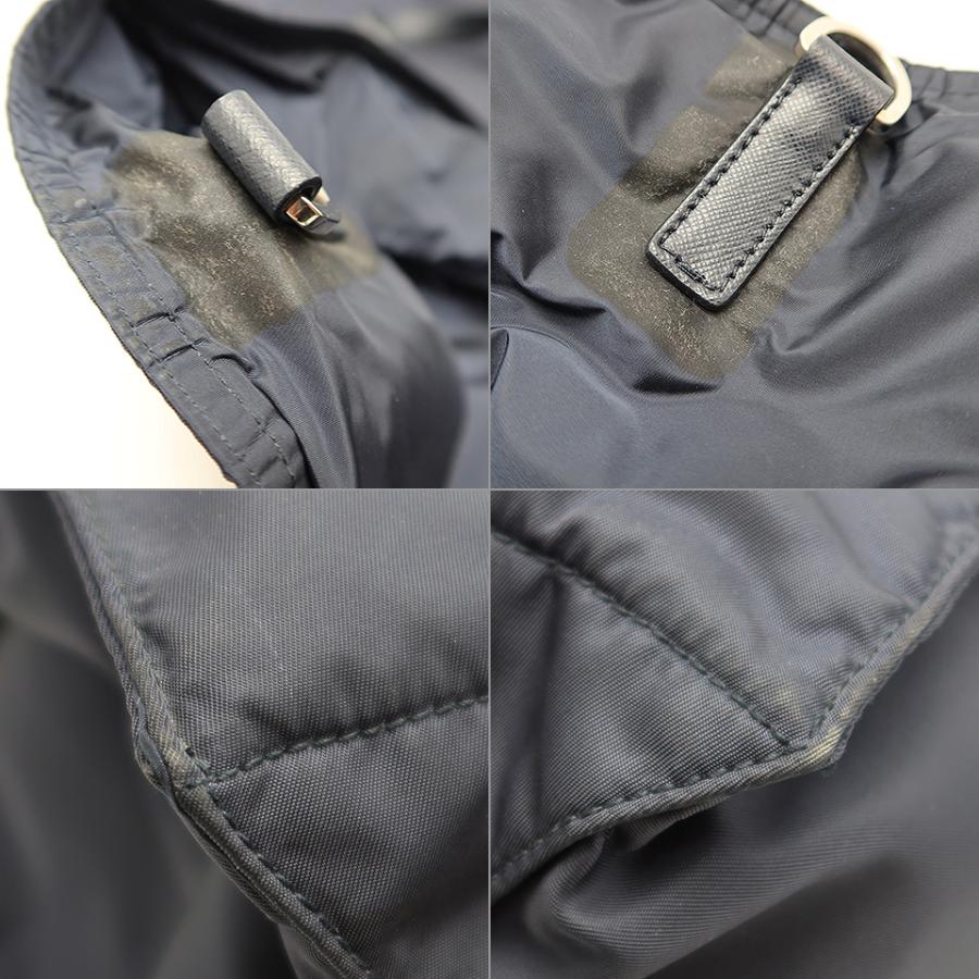 PRADA プラダ ショルダートートバッグ 2VG905 ナイロン×レザー BLEU(ブルー)×シルバー金具 【丸万質舗】_6