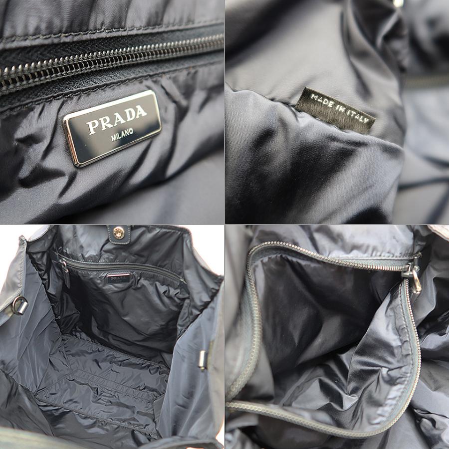 PRADA プラダ ショルダートートバッグ 2VG905 ナイロン×レザー BLEU(ブルー)×シルバー金具 【丸万質舗】_7