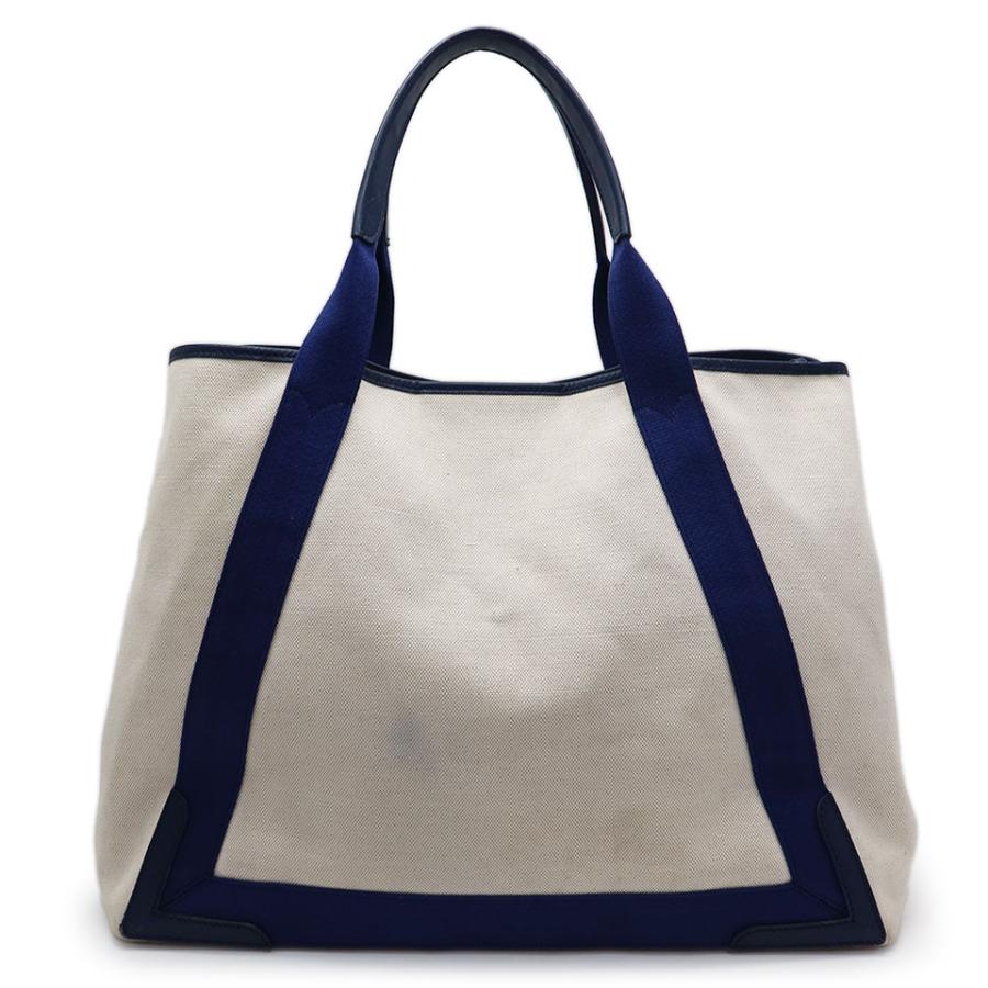 BALENCIAGA バレンシアガ ネイビーカバスM 339936 キャンバス×カーフ ナチュラル×ネイビー 【丸万質舗】_1