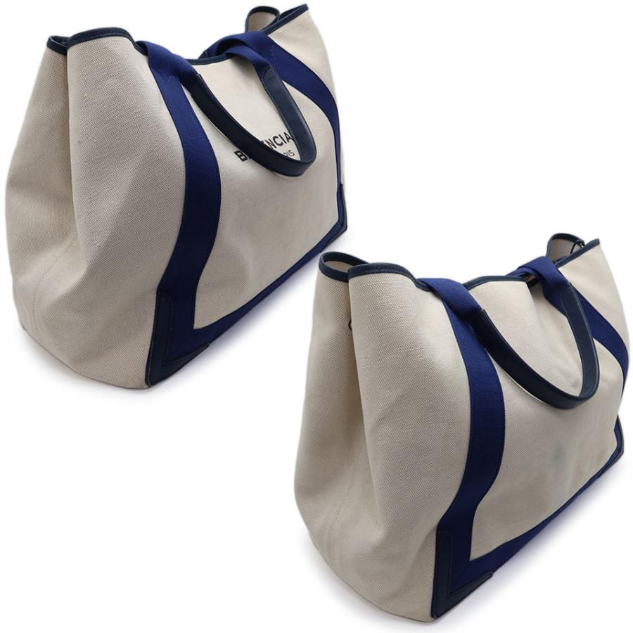 BALENCIAGA バレンシアガ ネイビーカバスM 339936 キャンバス×カーフ ナチュラル×ネイビー 【丸万質舗】_2