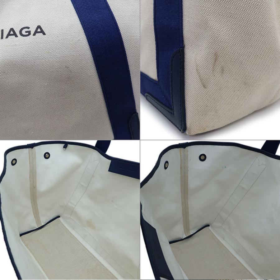 BALENCIAGA バレンシアガ ネイビーカバスM 339936 キャンバス×カーフ ナチュラル×ネイビー 【丸万質舗】_7