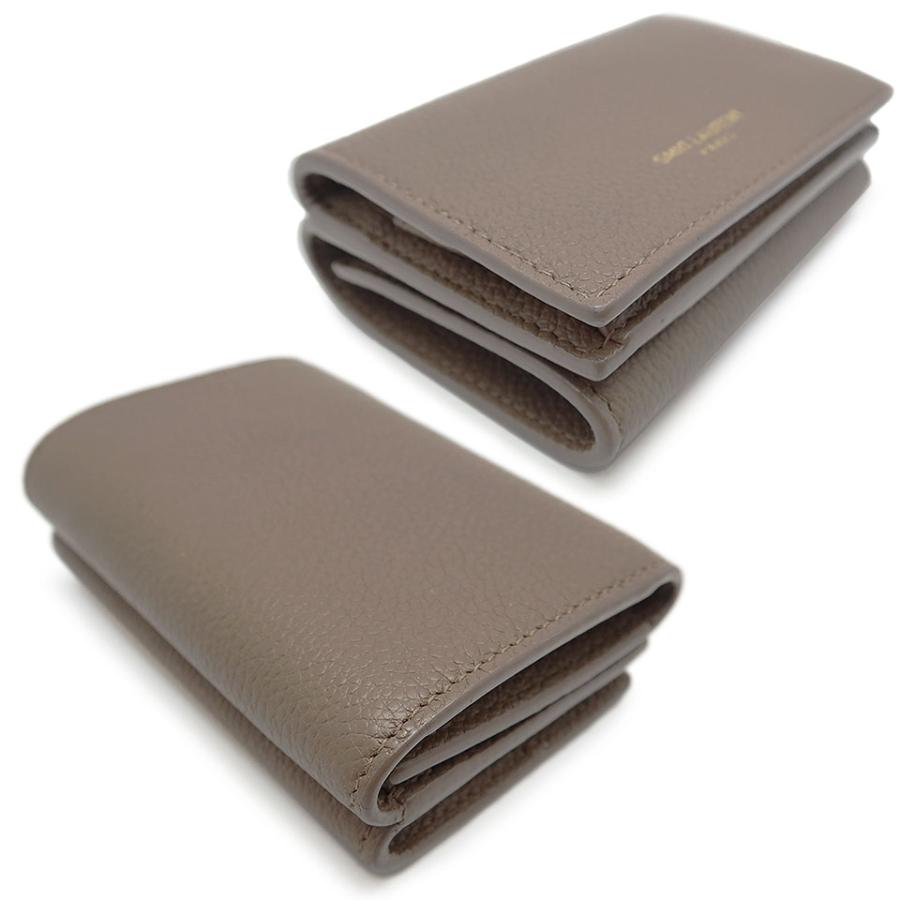 SAINT LAURENT サンローラン コンパクトウォレット レザー グレージュ 
