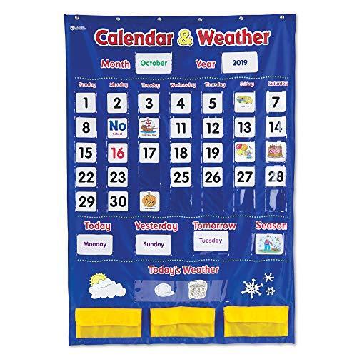 偉大な ラーニングリソーシズ 壁掛け ポケットチャート 英語 カレンダー 天気 Ler2418 正規品 時間指定不可 Elpqs Com