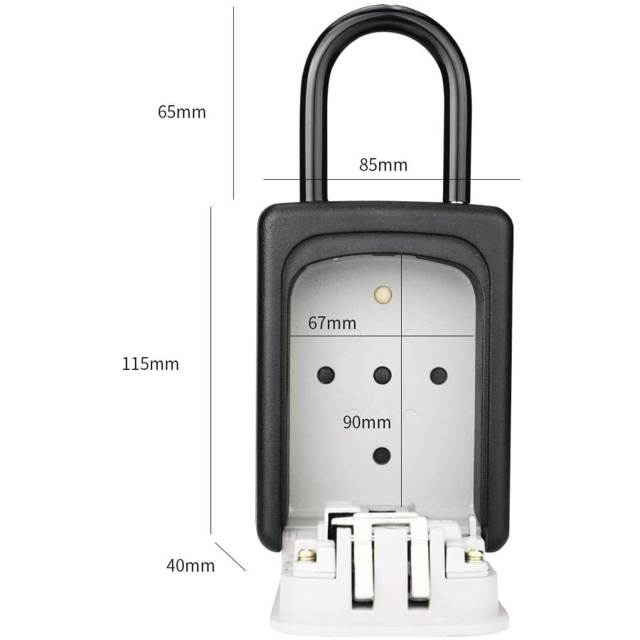 Akayi キーボックス 鍵収納 4桁ダイヤル 壁掛け鍵 南京錠式 防犯 盗難防止 車用鍵ボックス Maruショップ 通販 Yahoo ショッピング