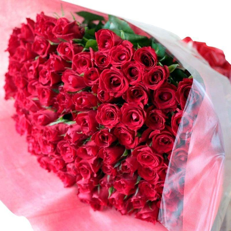 最新値下げアイテム 1 1 1 8指定不可 Bisesflower バラ 花束 100本 赤 プロポーズ サプライズ 花 ローズ 薔薇 ブーケ ウェディング プ 在庫処分 Clinicaaldente Es