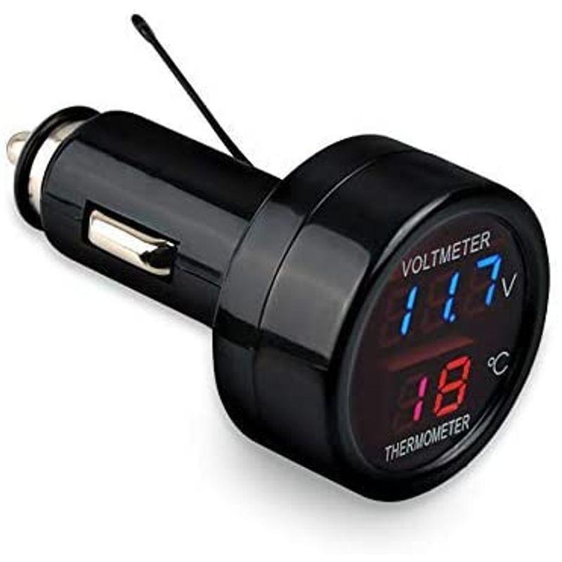 シガーソケット 電圧計 デジタル 温度計 バッテリーチェッカー 12V/24V 車 車内 (レッド+ブルー) :20220314212928-00210:グランマJP - 通販 - Yahoo!ショッピング シガーソケット 電圧計 デジタル 温度計 バッテリーチェッカー 12V/24V 車 車内 (レッド+ブルー) :20220314212928-00210:グランマJP - 通販 - Yahoo!ショッピング