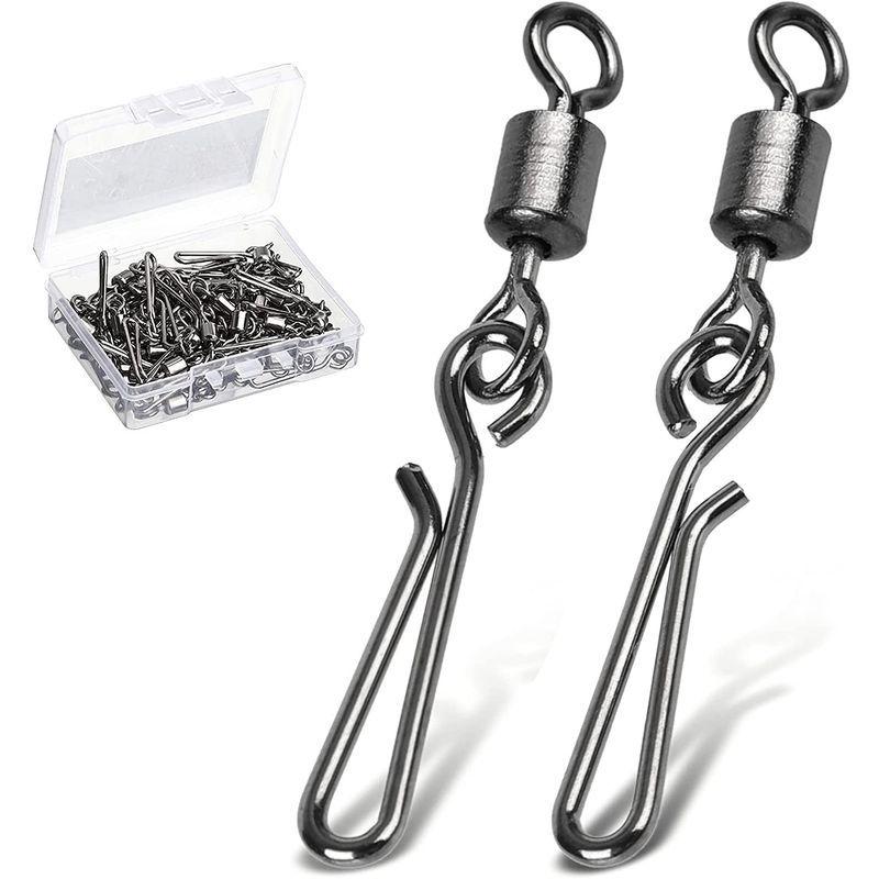 最安値 釣り仕掛け 仕掛け用品 Qishuo ローリング 強度 サルカン スイベル スナップ ステンレス ルアー サルカン スナップ 青物 一手 アジング エギング ワンタ Envue Be