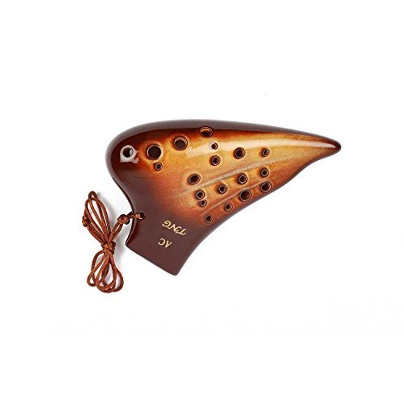 Tng オカリナ 楽器 楽器 管楽器 吹奏楽器 トリプル アルト グラデーションブルー Ocarina C調 Ac 複数管 釉薬仕上げ 専用ケース付き グランマjp 三管 Ocarina 陶