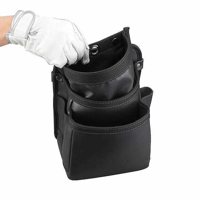 タジマ TAJIMA レザー セフ着脱式腰袋 K 2段中 ツインフック タジマ TAJIMA レザー セフ着脱式腰袋 K 2段中 ツインフック