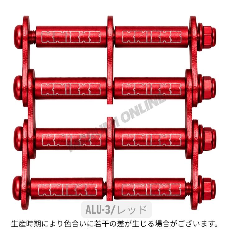 ニックス KNICKS ロゴ入り 六角ボルト アルミ製金具一式（アルマイト