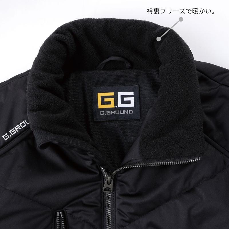 防寒 アウター メンズ 秋冬 中綿 ストレッチ 防風 撥水 軽量 作業着 作業服 かっこいい おしゃれ 桑和 ジーグラウンド 44603 ...