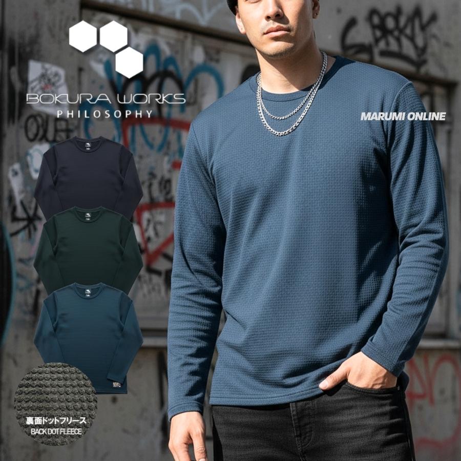 【新品】23区GOLF 冬用裏フリース モックネック M ネイビー ボクラワークス 秋冬 防寒 裏ドットフリース長袖クルーネック