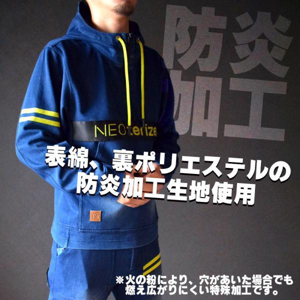 ネオテライズ おしゃれ かっこいい 作業着 作業服 850 防炎加工 ニット 