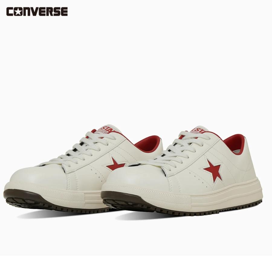 Converse ONE STAR PS 安全靴 ホワイト レッド 安全靴 コンバースワーキング CPD 作業靴 プロテクティブ スニーカー