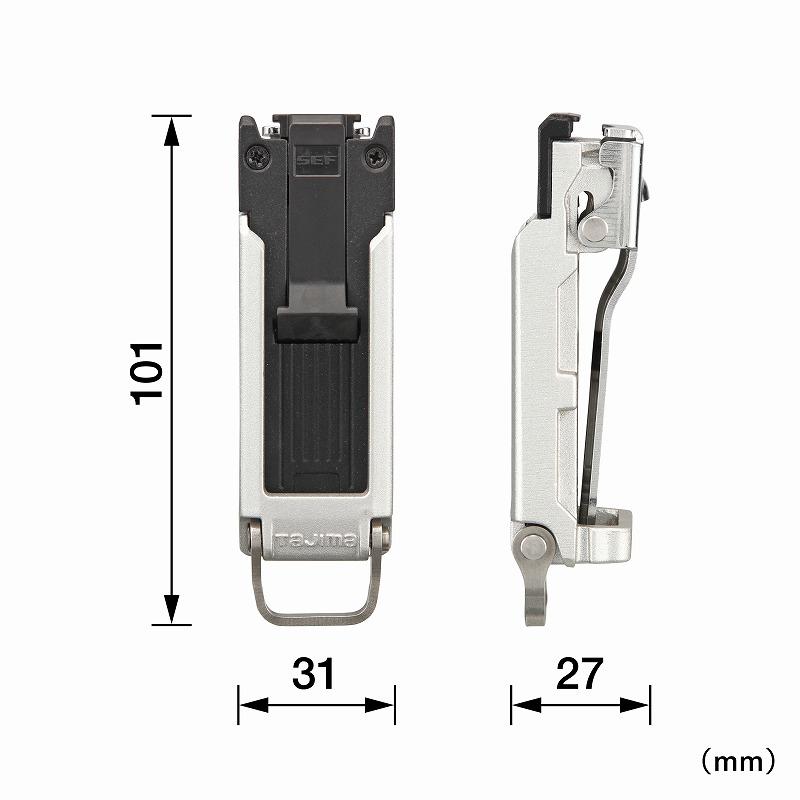 タジマ TAJIMA 腰道具 着脱セフホルダー胴ベルト用 クリップ式 金属