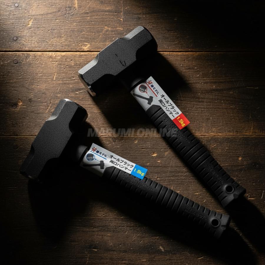椿モデル オールブラック 両口 ハンマー 1.8kg 30cm 建築用 現場用