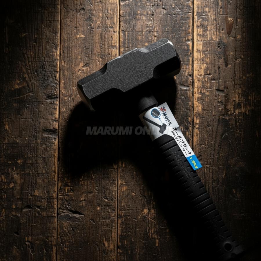 椿モデル オールブラック 両口 ハンマー 1.8kg 30cm 建築用 現場用