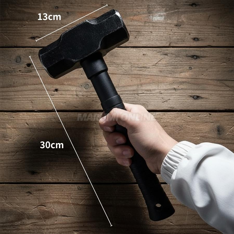 椿モデル オールブラック 両口 ハンマー 1.8kg 30cm 建築用 現場用
