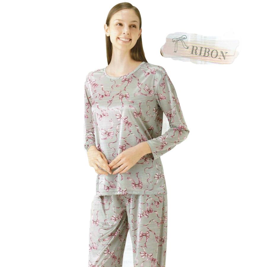 ポーチ付き旅行用携帯パジャマ リボン柄 M L Ll ネイビー ブルー グレー レディース 旅行 トラベル トリップ Ac P18 R Marumi 通販 Yahoo ショッピング